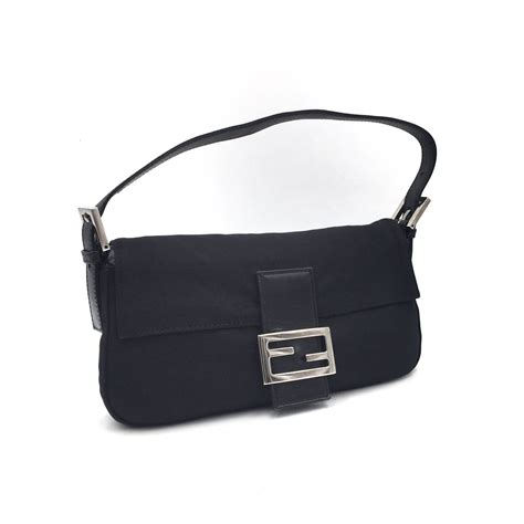 fendi black cloth bag|fendi black evening bag.